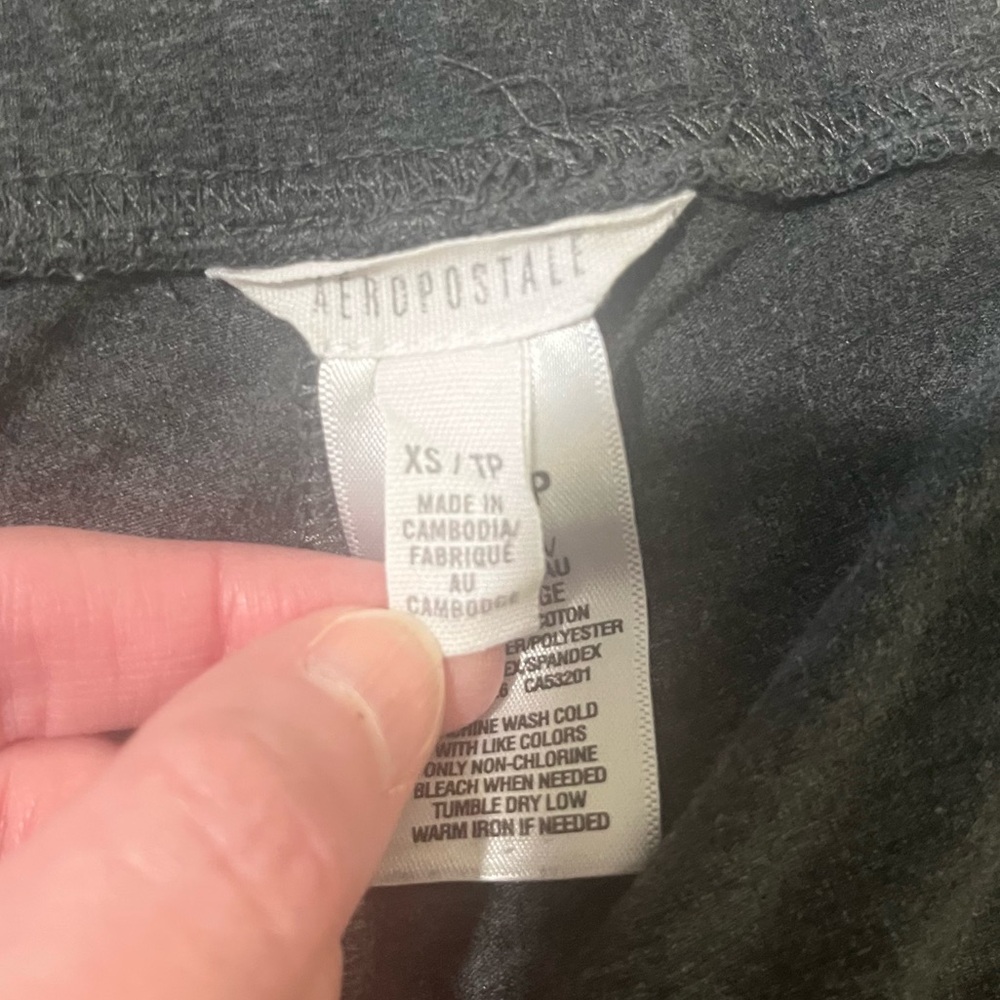 🌪️ Aeropostale Basic Leggings~Women’s XS~Dark Gray~Mid-High Rise~Full Length - Picture 5 of 6